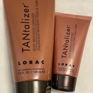 NEW SEALED LORAC TANTALIZER BODY BRONZING LUMINIZER 5 FL. OZ. + 1.52 FL. OZ.